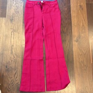Anthropologie Raspberry Pink Tailored Trousers